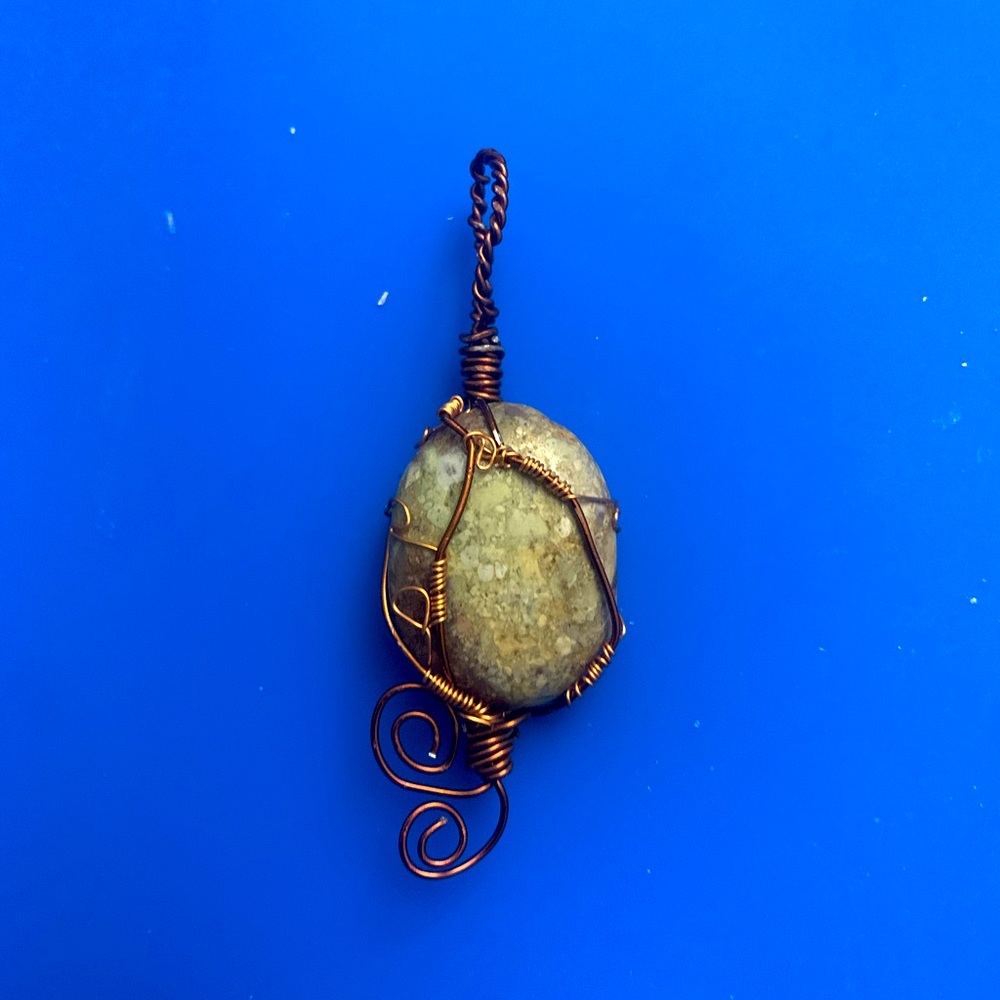 Handmade wire wrapped pendant